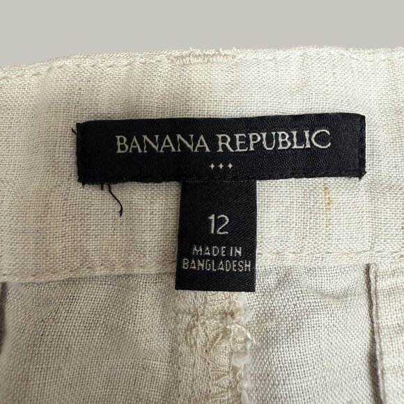 EUC Women's BANANA REPUBLIC Linen Flowy Wide Leg Pants | Size 12 - Picture 5 of 7